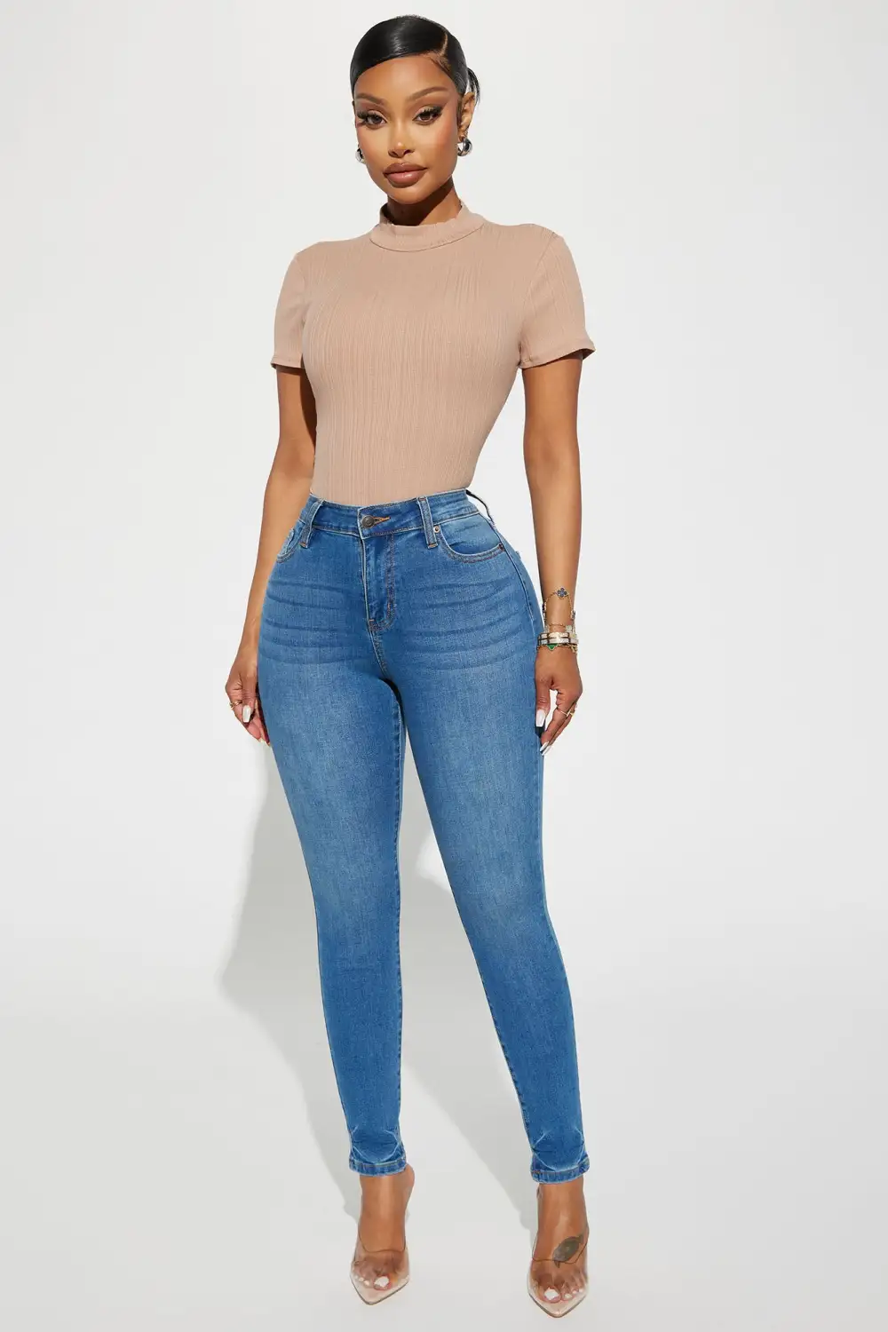 Hold You In Soft Stretch Skinny Jeans - Medium Wash