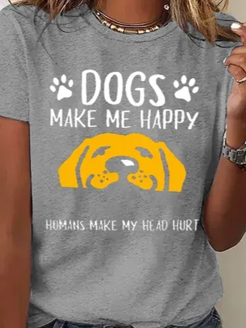 Loose Casual Text Letters Jersey T-Shirt