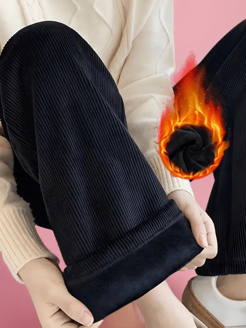 Women's Cozy Fleece-Lined Winter Casual Pants