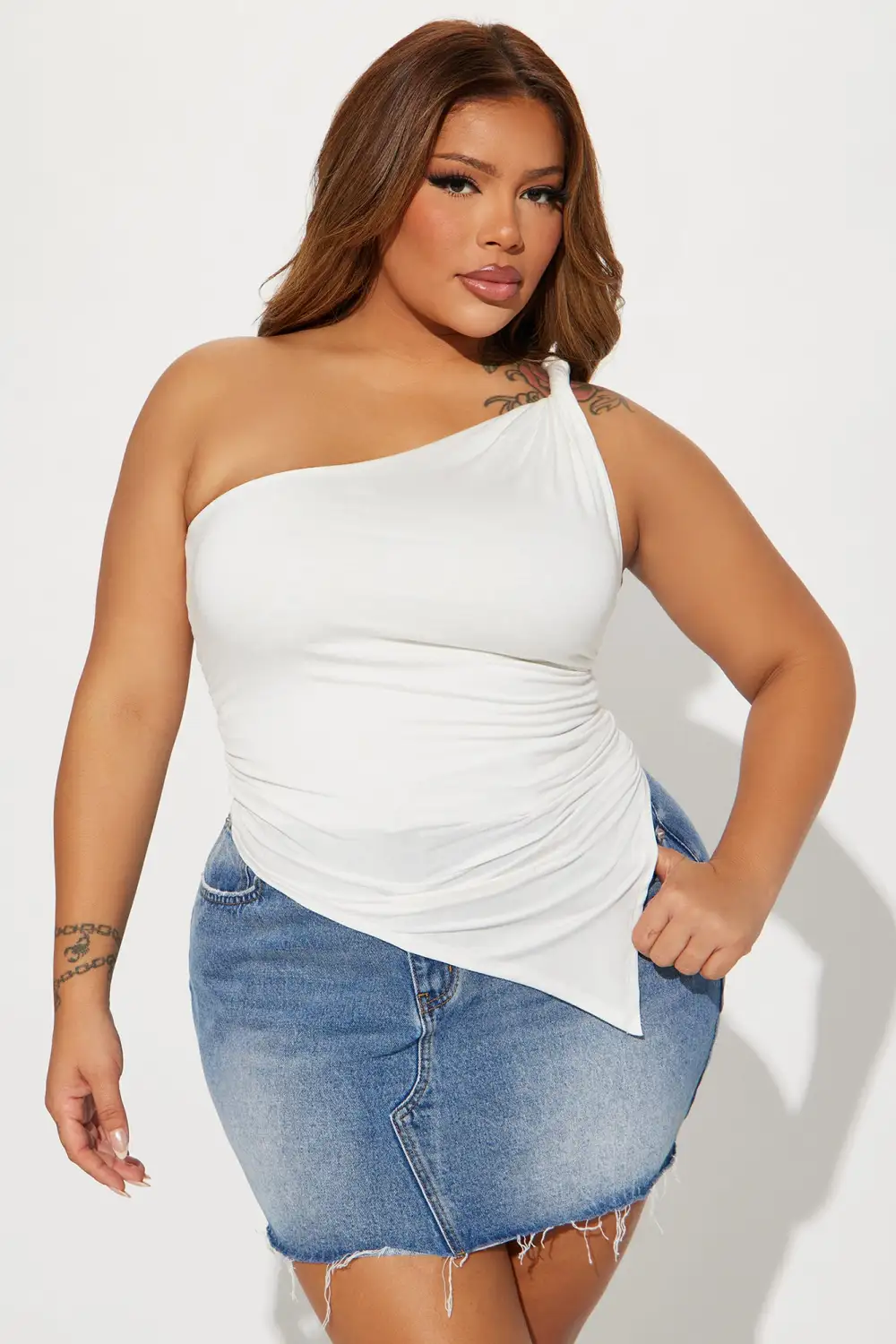 Summer One Shoulder Top - White