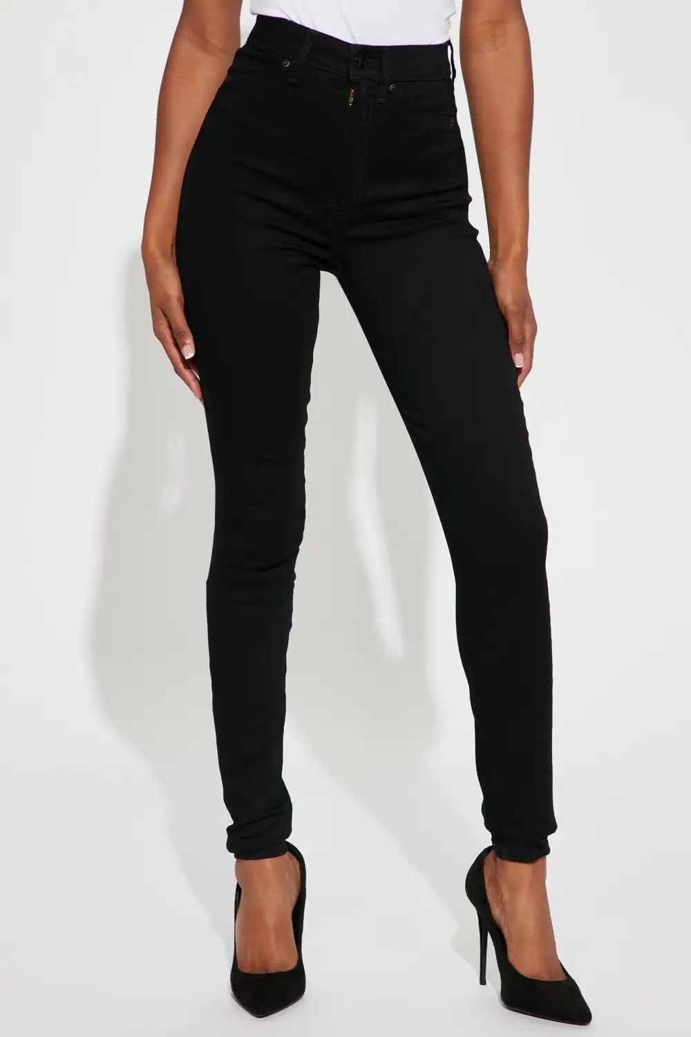 Tall Flex Game Strong Super High Rise Skinny Jeans - Black