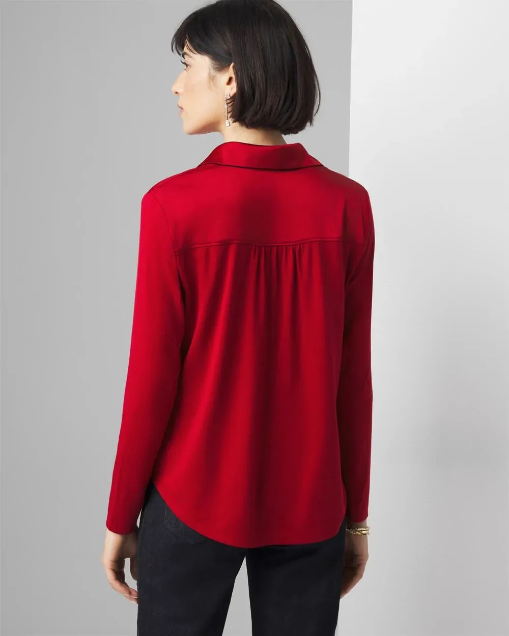 Woven Front Tee