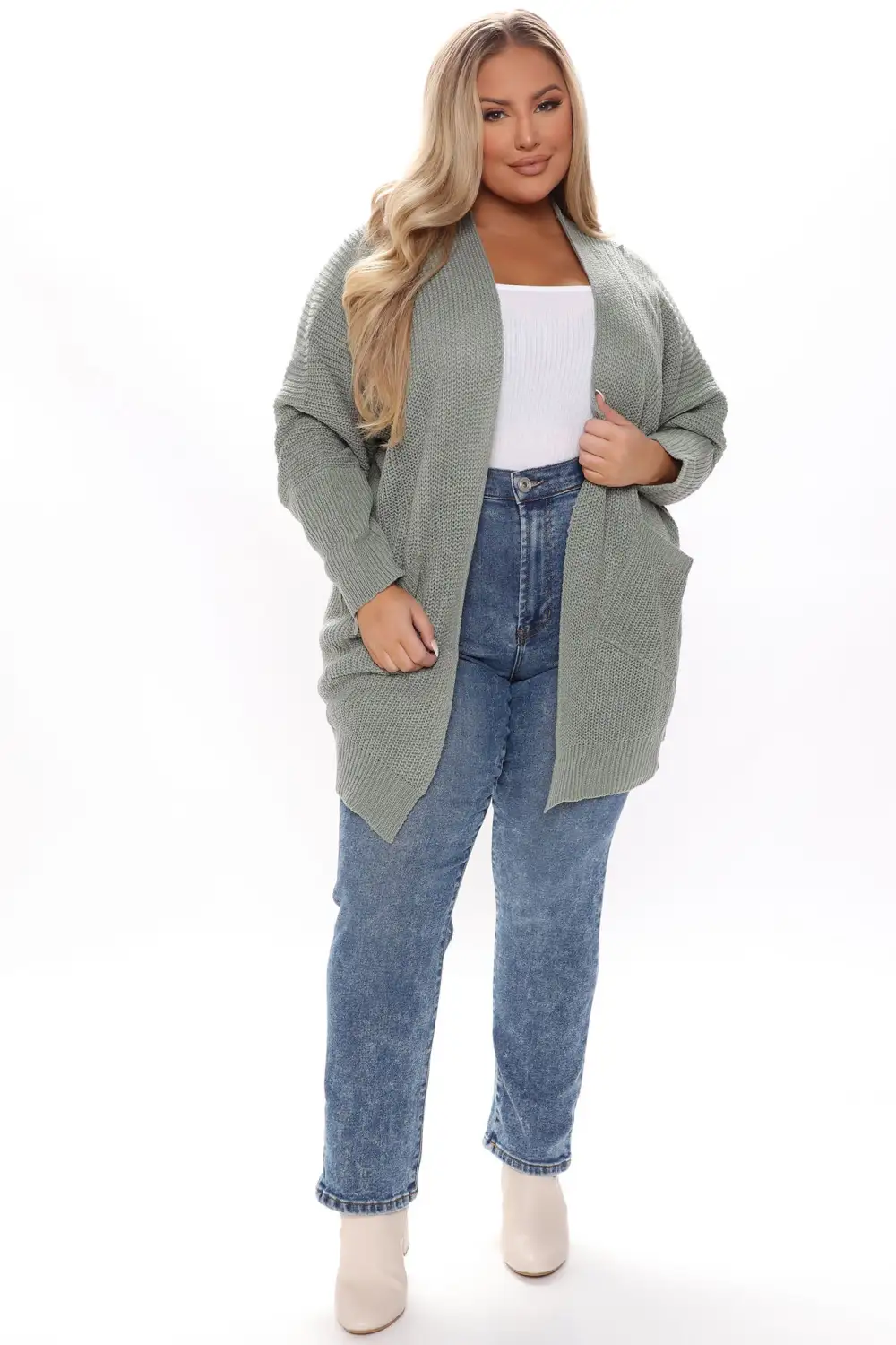 Just Go With It Cardigan - Sage