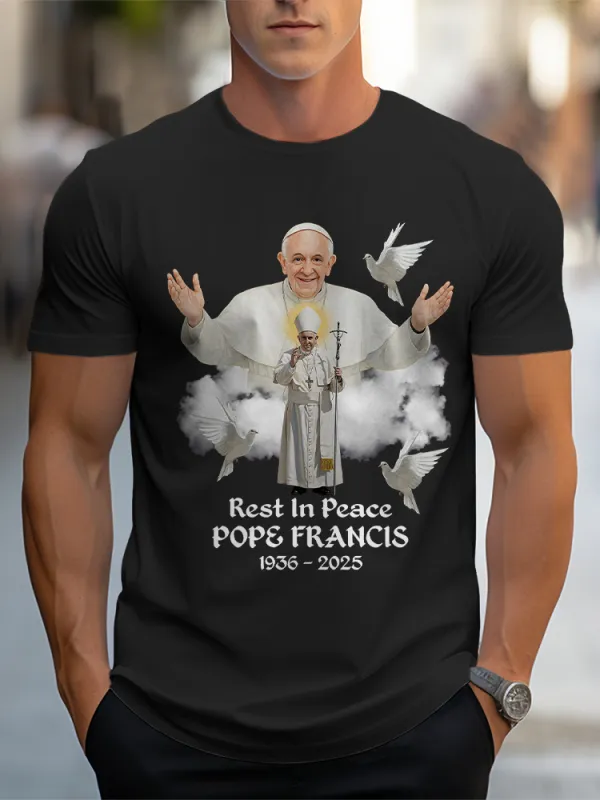 Men'S Rest In Peace 1936-2025 Short Sleeve Round Neck Pure Cotton T-Shirt