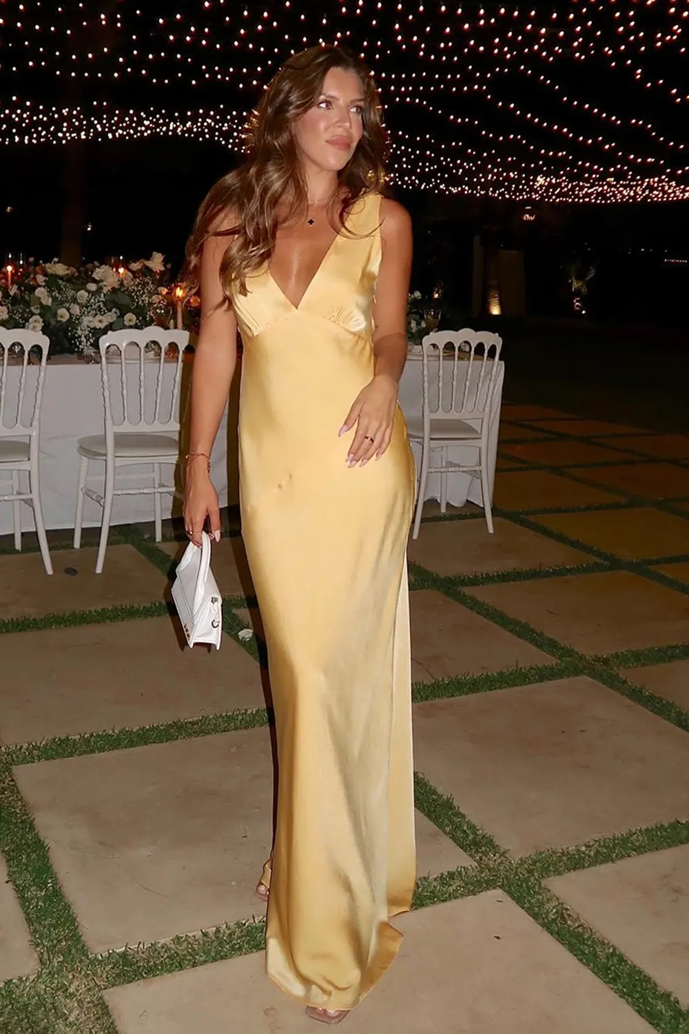 Maxi Satin Dress With Back Cowl - Emerald