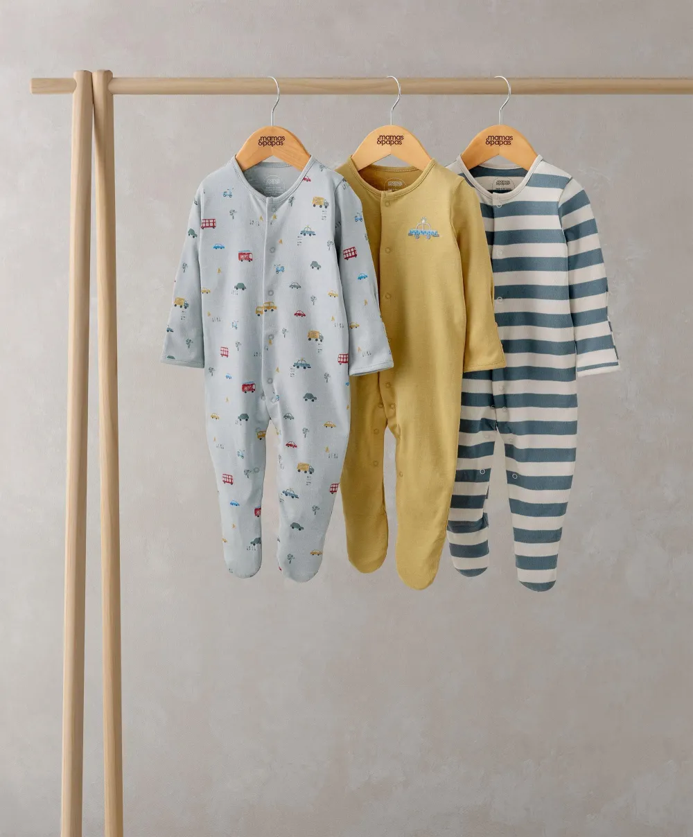 Transport Sleepsuits (Pack of 3)
