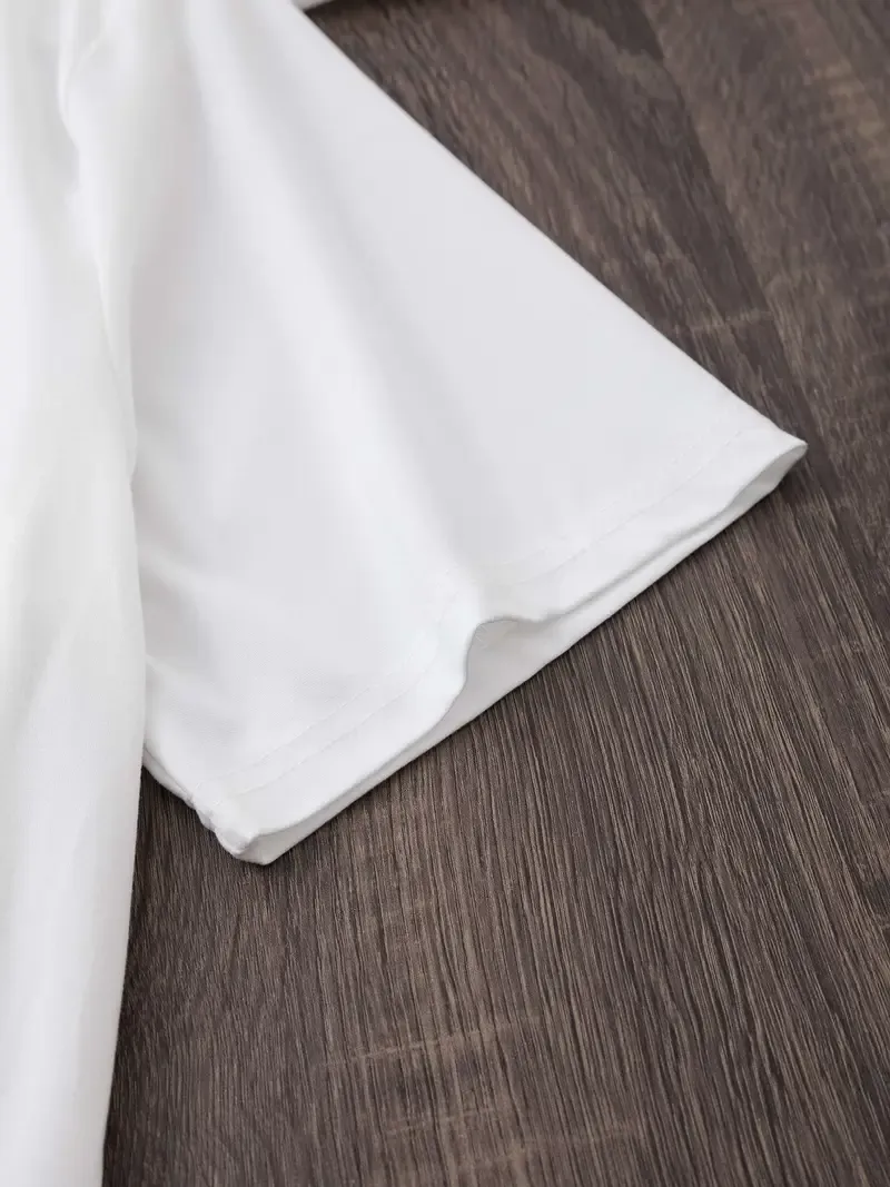 Plus Size Heart & Letter Print T-Shirt, Casual Short Sleeve Top For Spring & Summer, Women's Plus Size Clothing