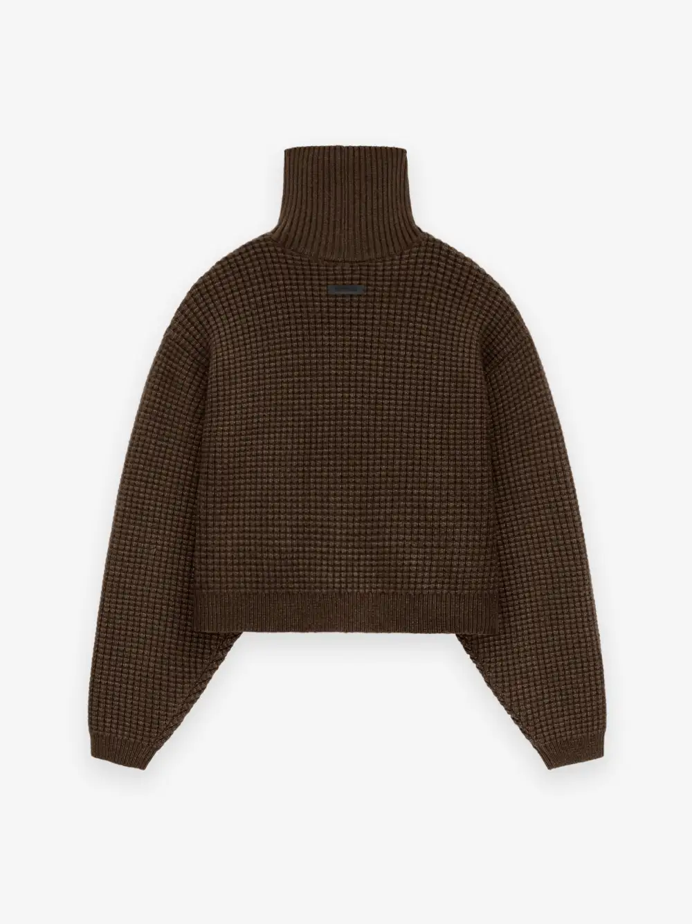 Women'S Heavy Waffle Cropped Turtleneck