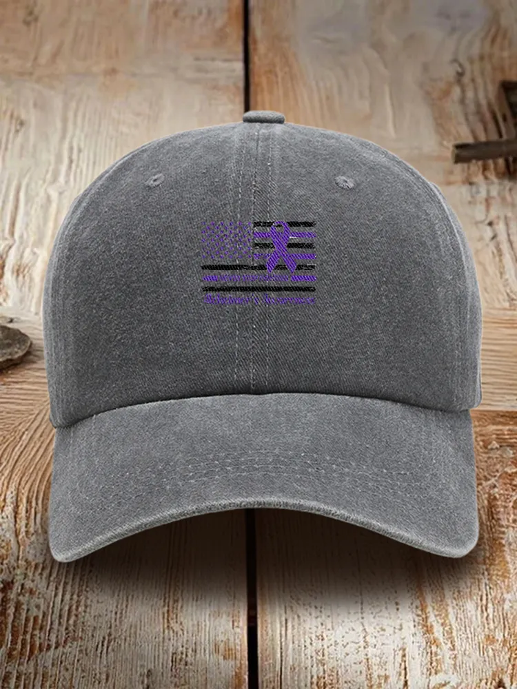 Never Stop Fighting Alzheimer'S Awareness Baseball Cap