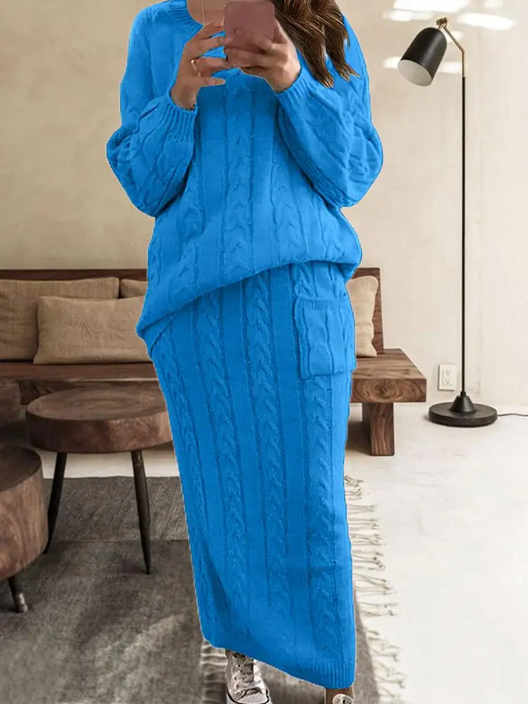 Needle Sweater Suit Skirt