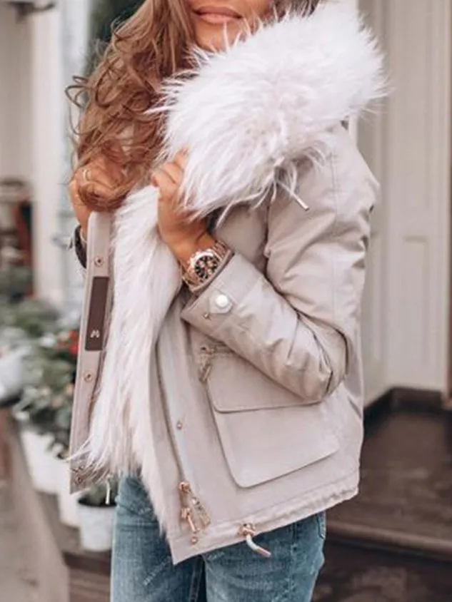 Loose Hoodie Teddy Jacket