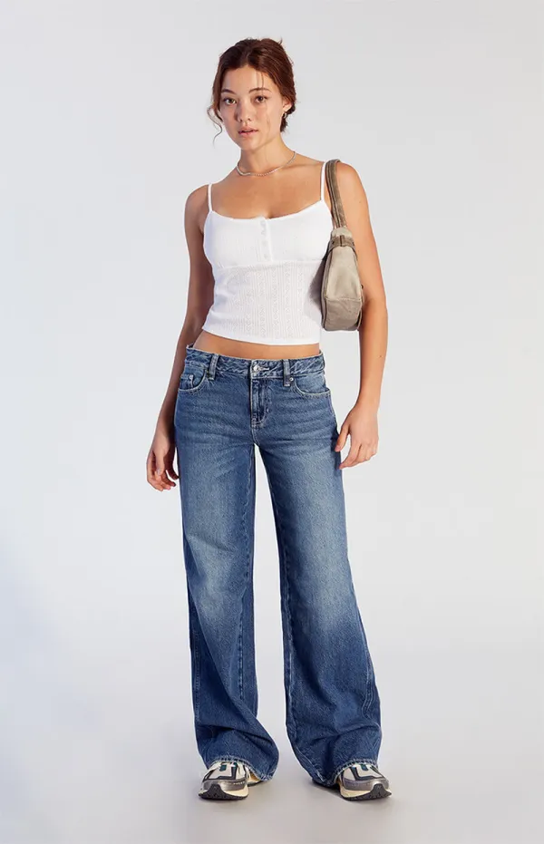 PacSun Casey Low Rise Baggy Jeans Medium Indigo