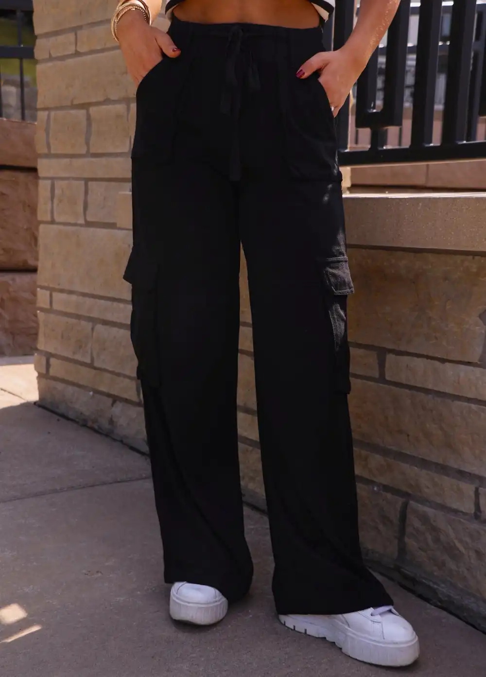 Utility Wide Leg Linen Pants