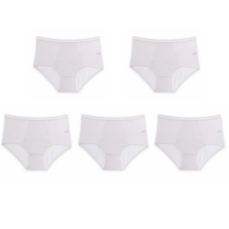 High Waist Leak Proof Ice Silk Panties Plus Size L-6XL
