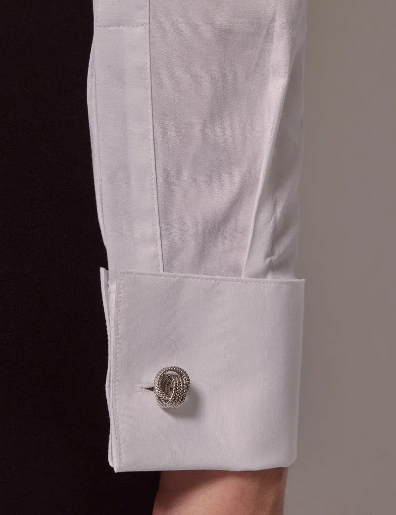 Fitted Cotton Stretch Shirt - Double Cuff