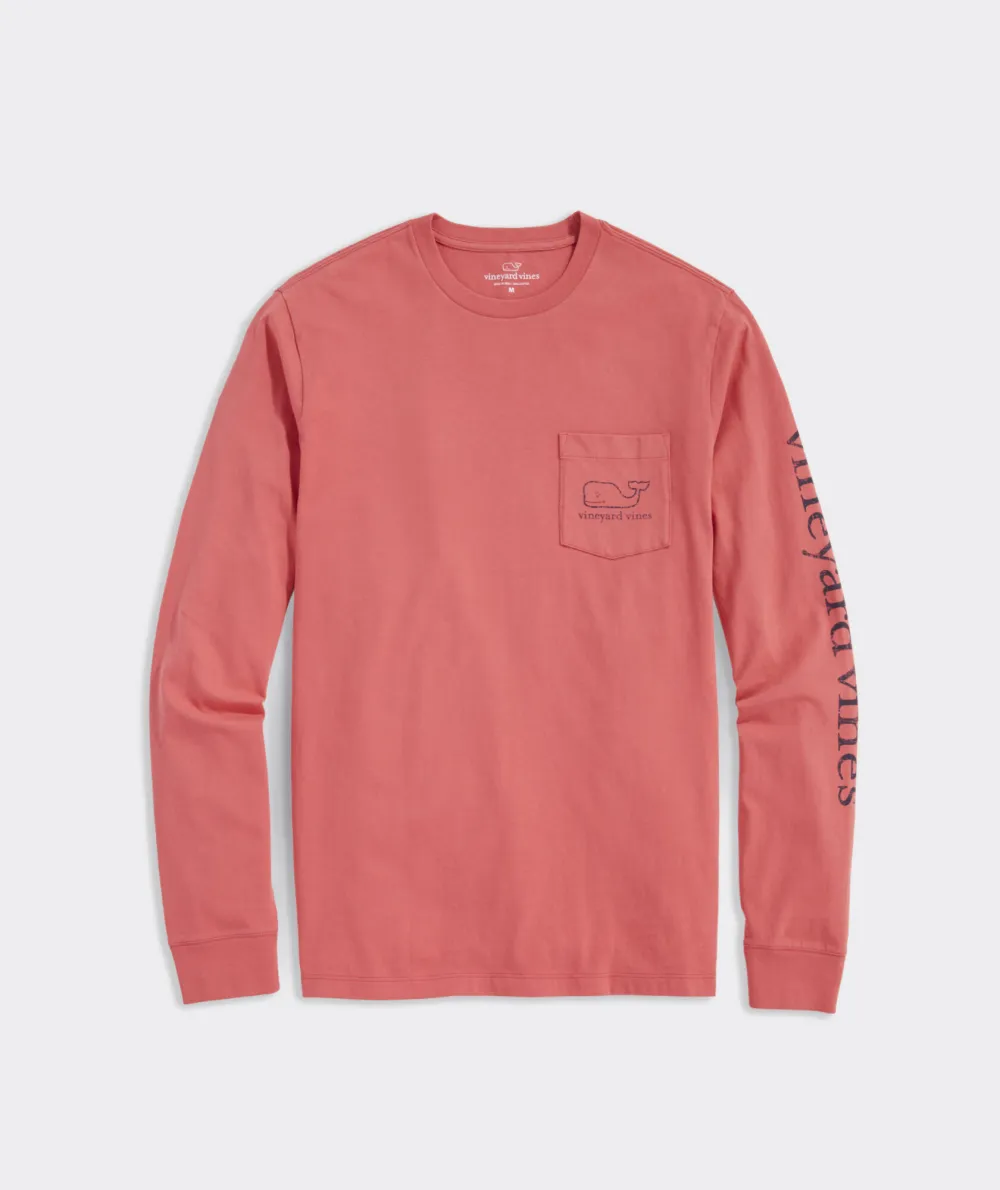 Vintage Whale Long-Sleeve Pocket Tee