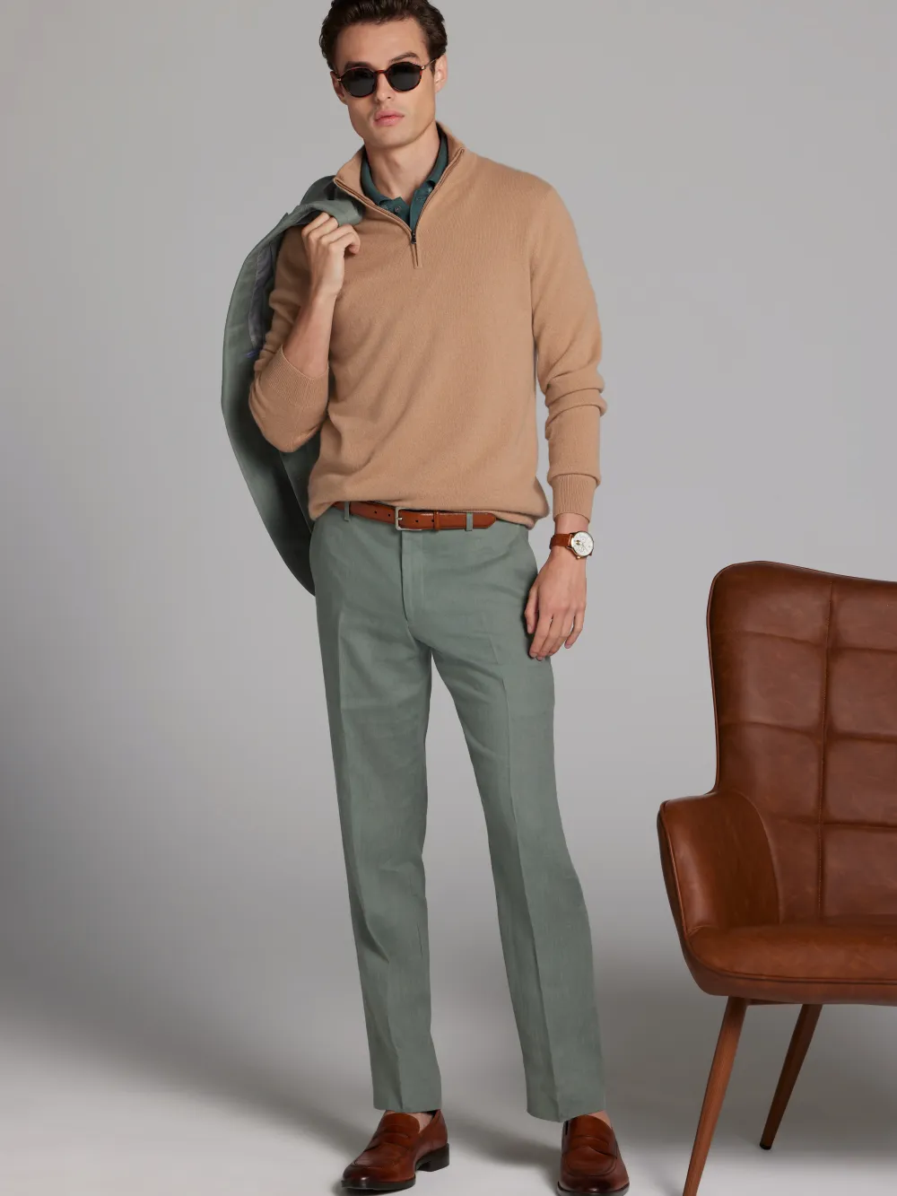 Tommy Hilfiger Modern Fit Linen Suit Jacket