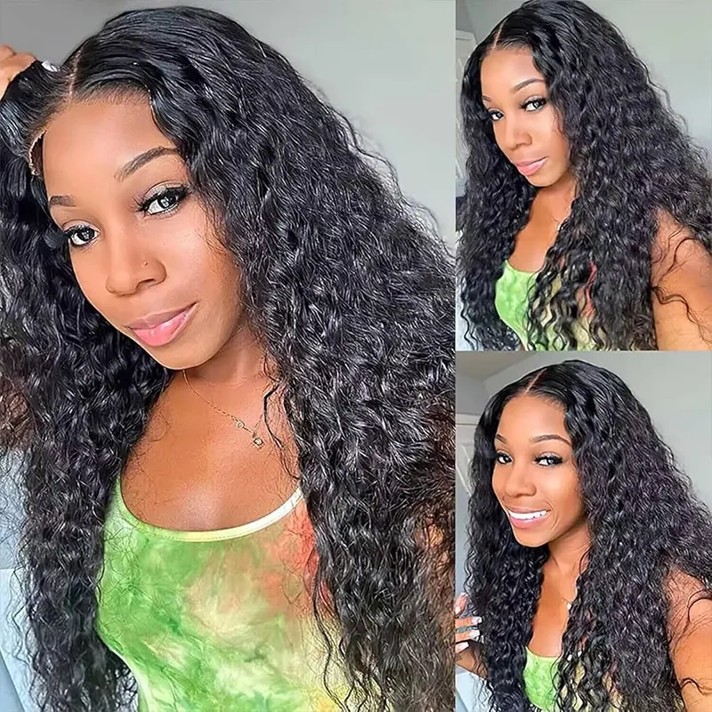 Affordable Glueless 7×6 Lace Water Wave Human Hair Wig Sterly Hair