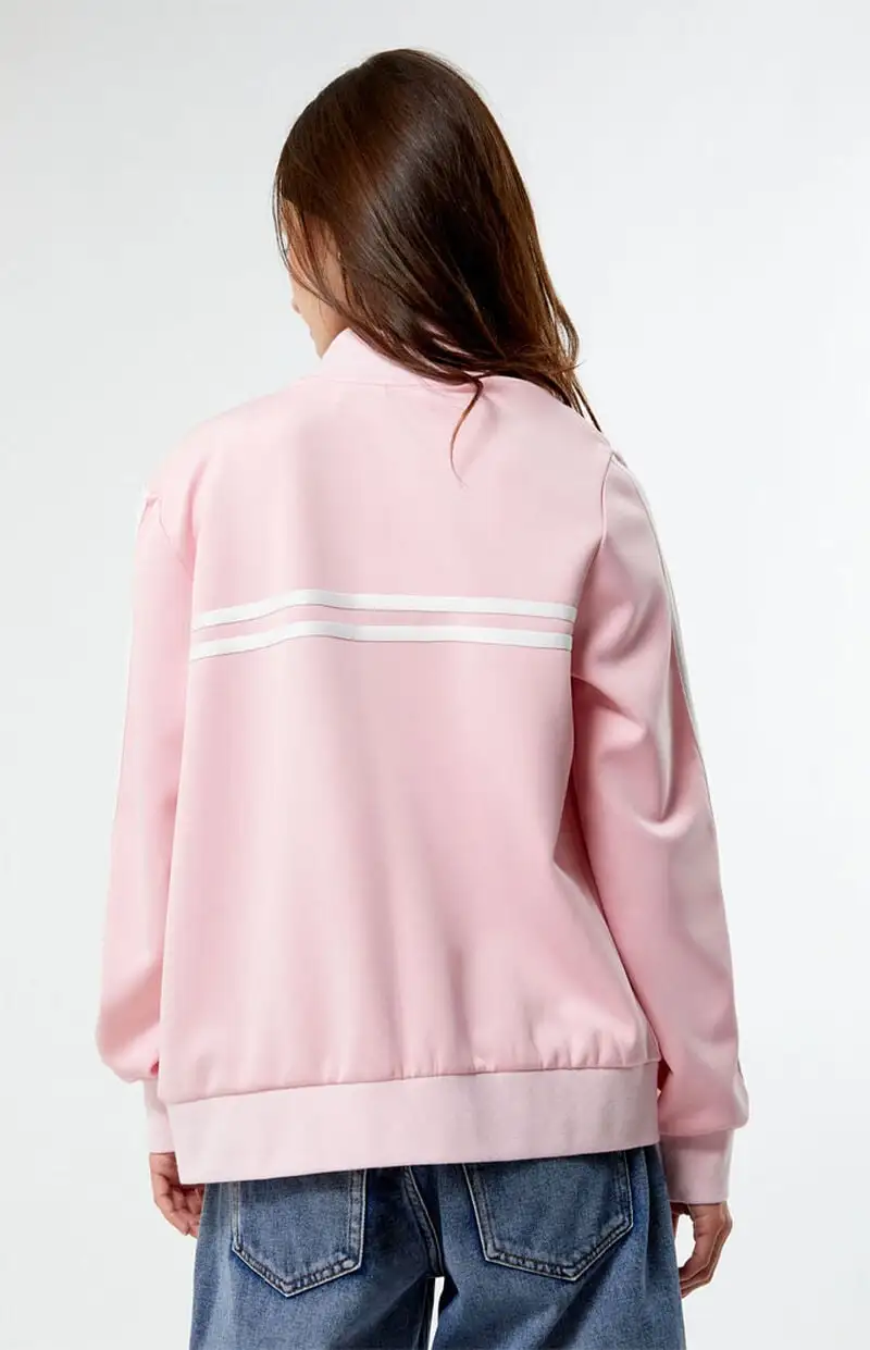 PacSun Stripe Mock Neck Track Jacket