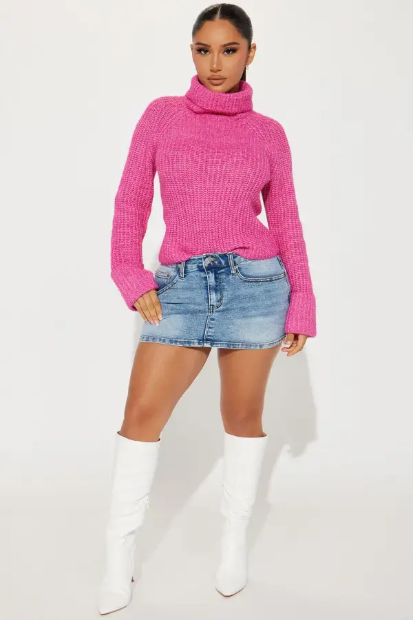 Shyann Turtleneck Sweater - Pink