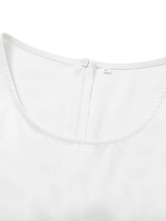 Women's Casual Dress Summer Dress Print Dress Floral Lace Print Crew Neck Lace Sleeve Midi Dress Fashion Elegant Outdoor Daily Short Sleeve Loose Fit White Summer Spring S M L XL XXL