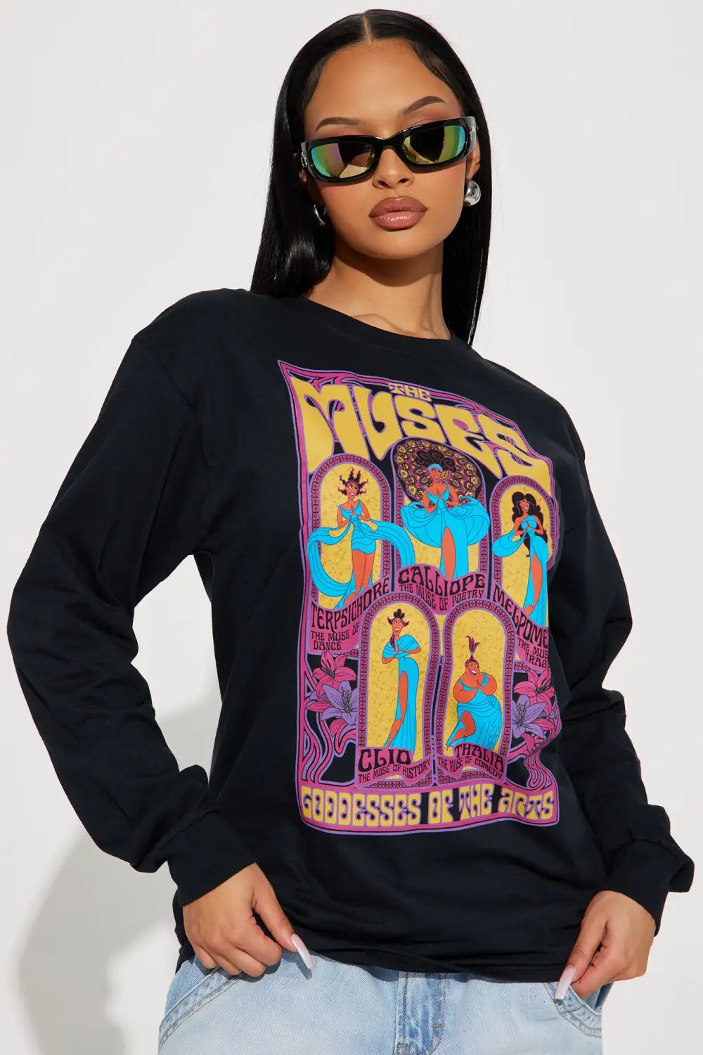 The Muses Crew Neck Sweatshirt - Black