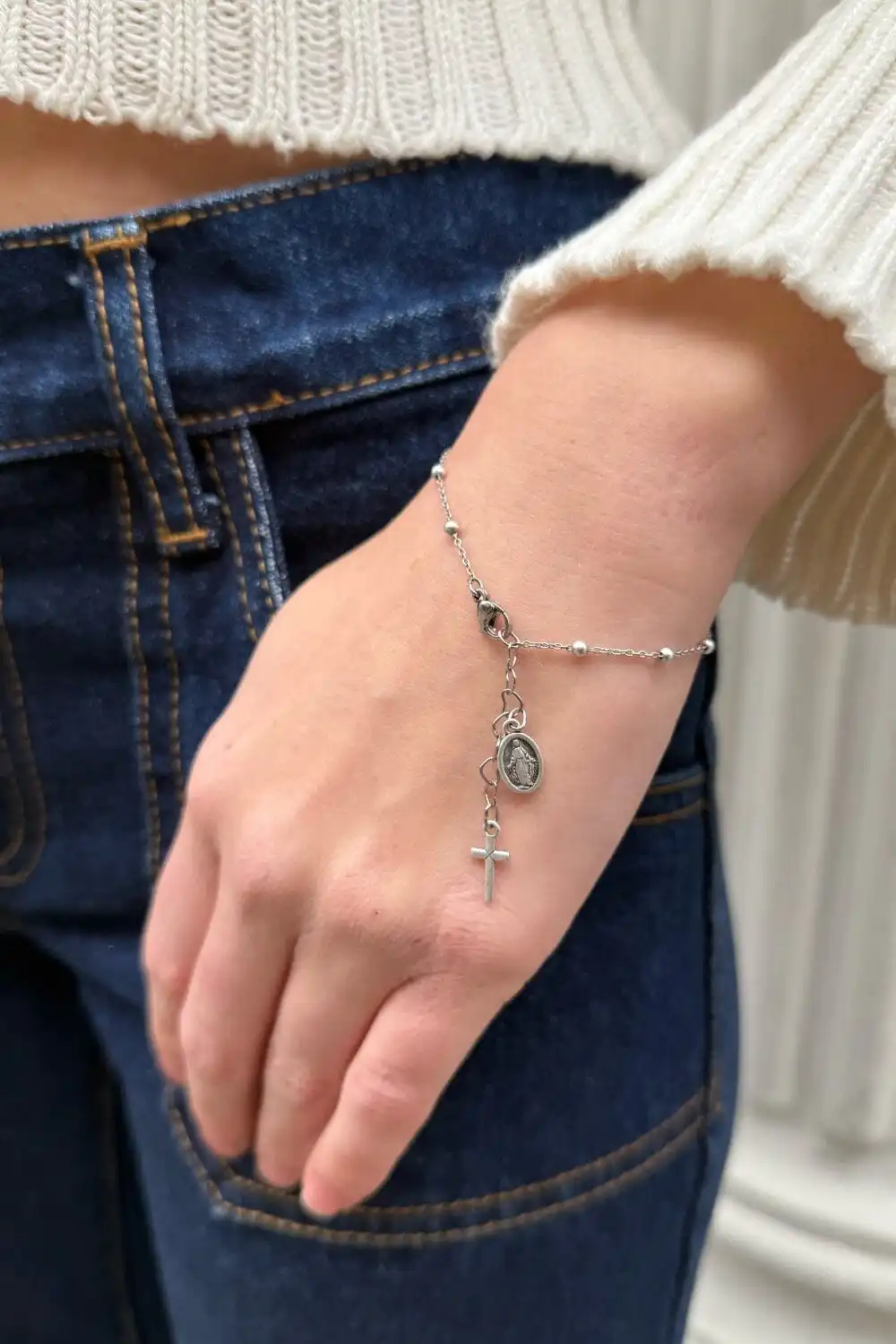Delicate Medal Charm Bracelet