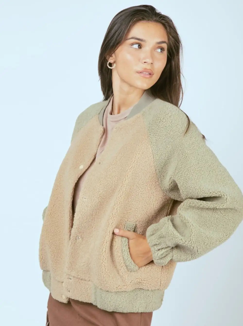 Raglan Colorblock Fleece Jacket