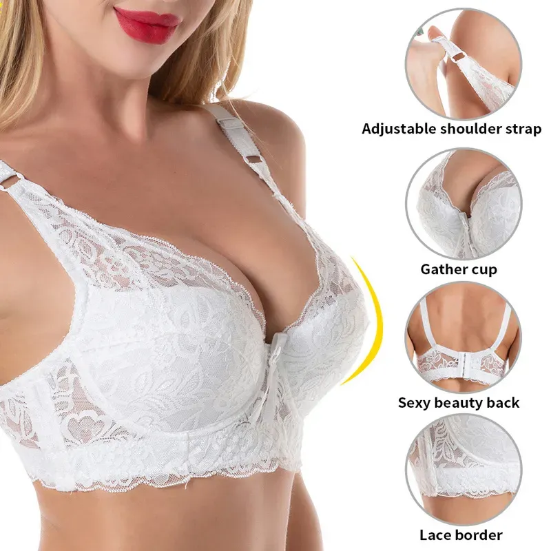 Plus Size Sexy Crop Top Push-up Bras 48D