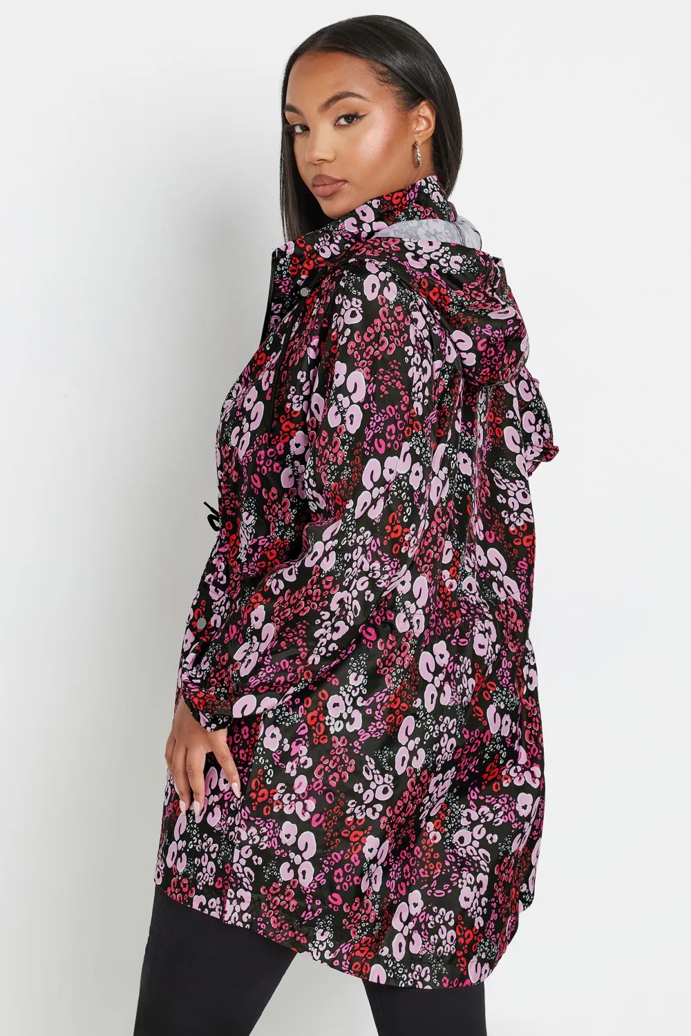 YOURS Curve Navy Blue Drawstring Lightweight Parka Jacket