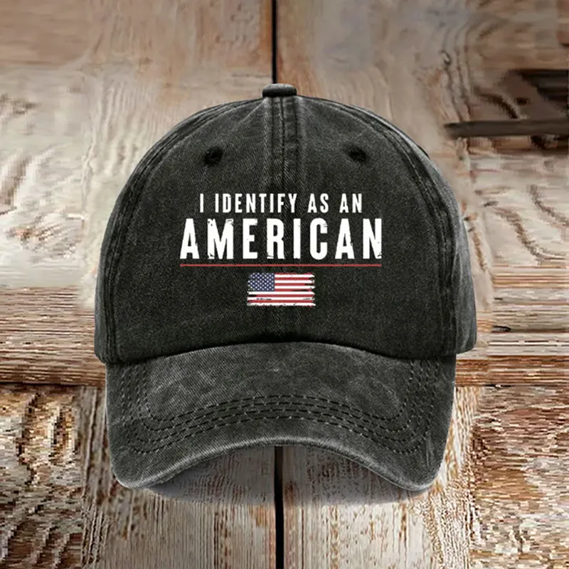 Retro I Identify As An American Print Baseball Cap