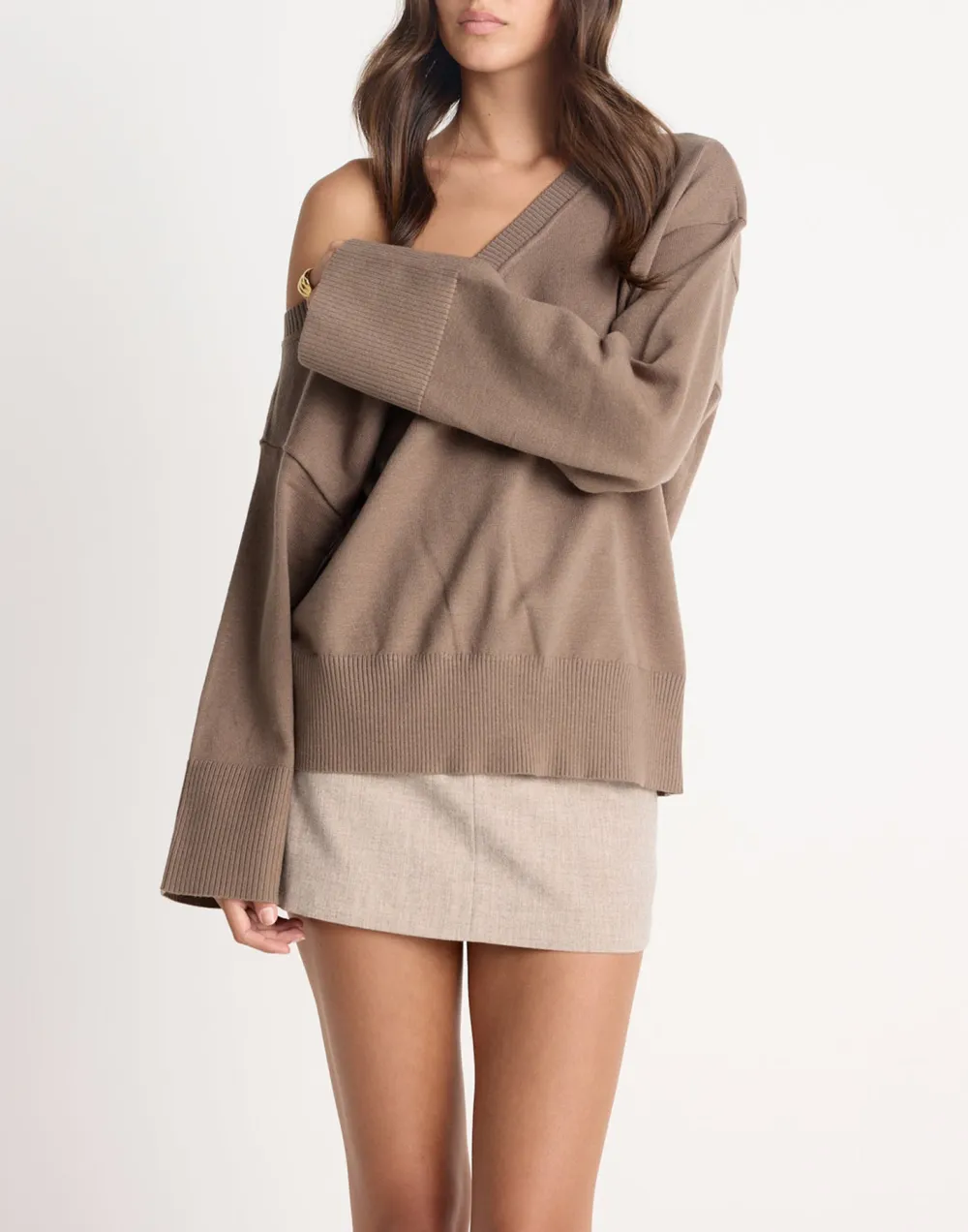 Fashionable And Creative One-Shoulder Textured Top