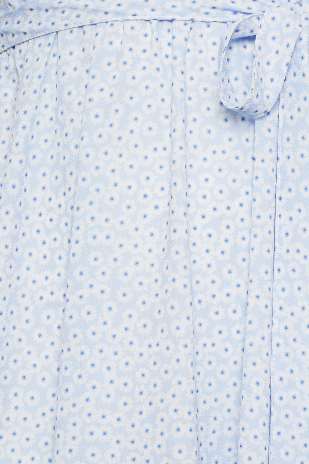 YOURS Curve Blue Ditsy Floral Print Wrap Dress