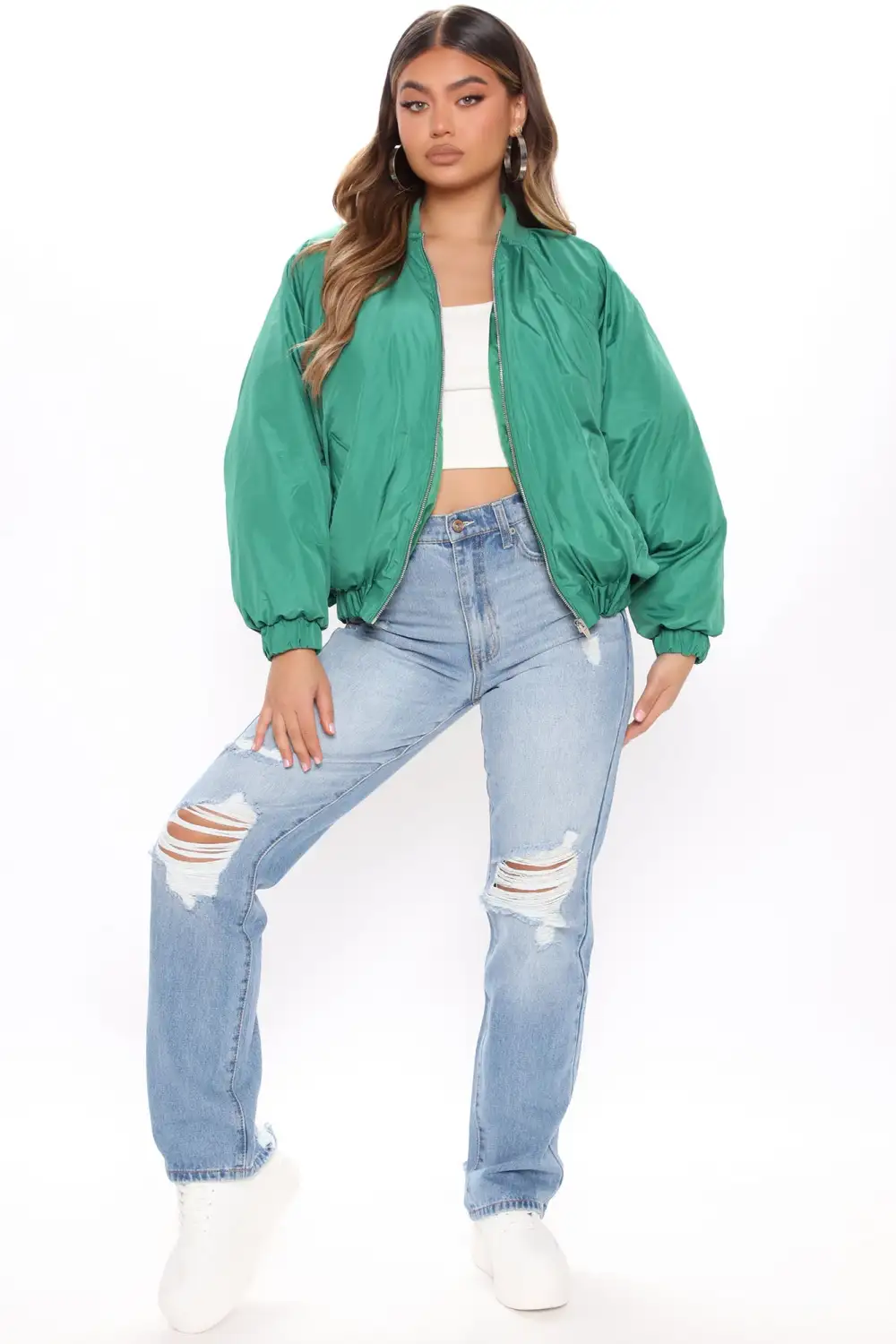 Obsessed With Me Bomber Jacket - Kelly Green