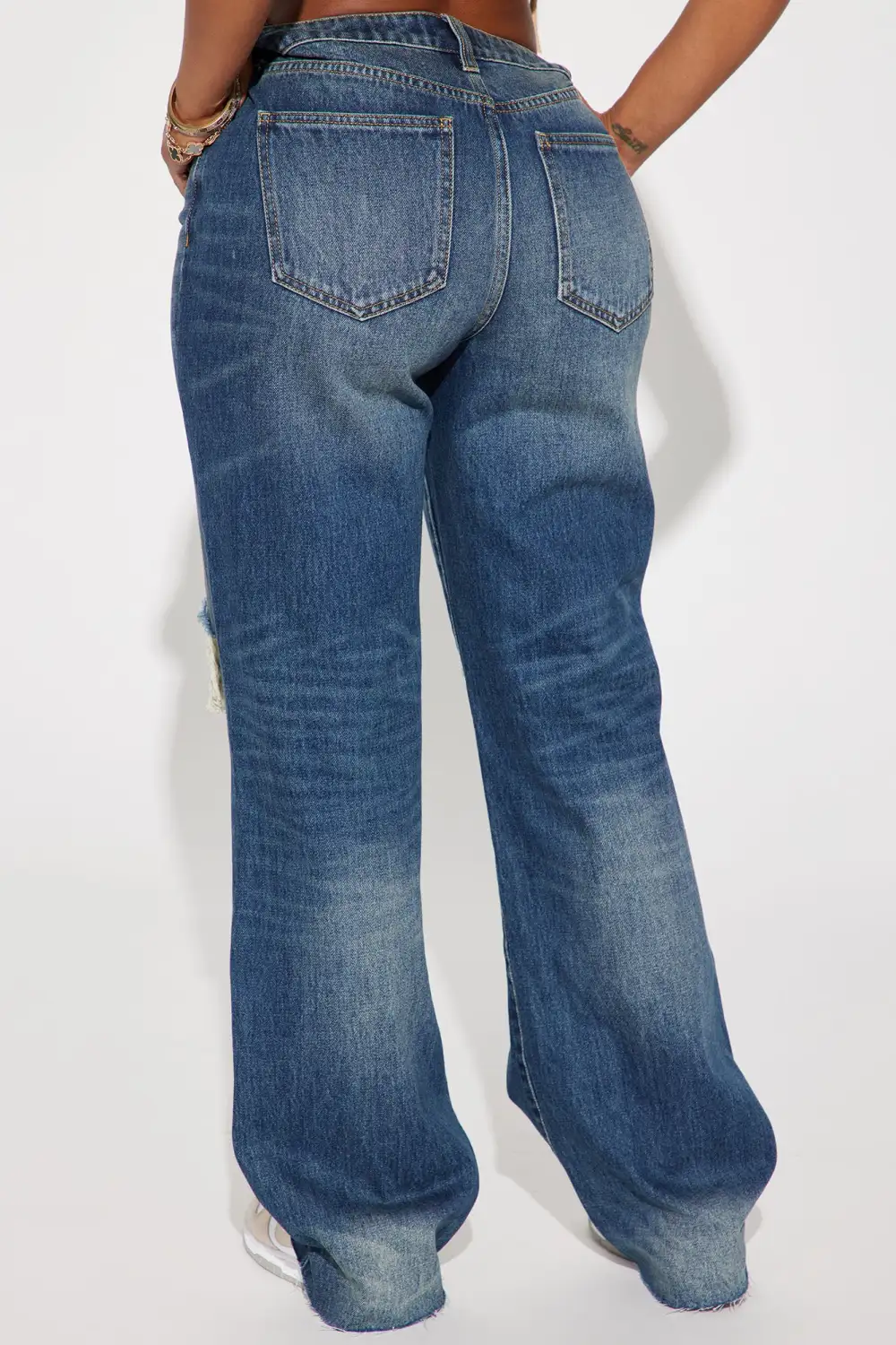 Shock Value Non Stretch Straight Leg Jeans - Dark Wash