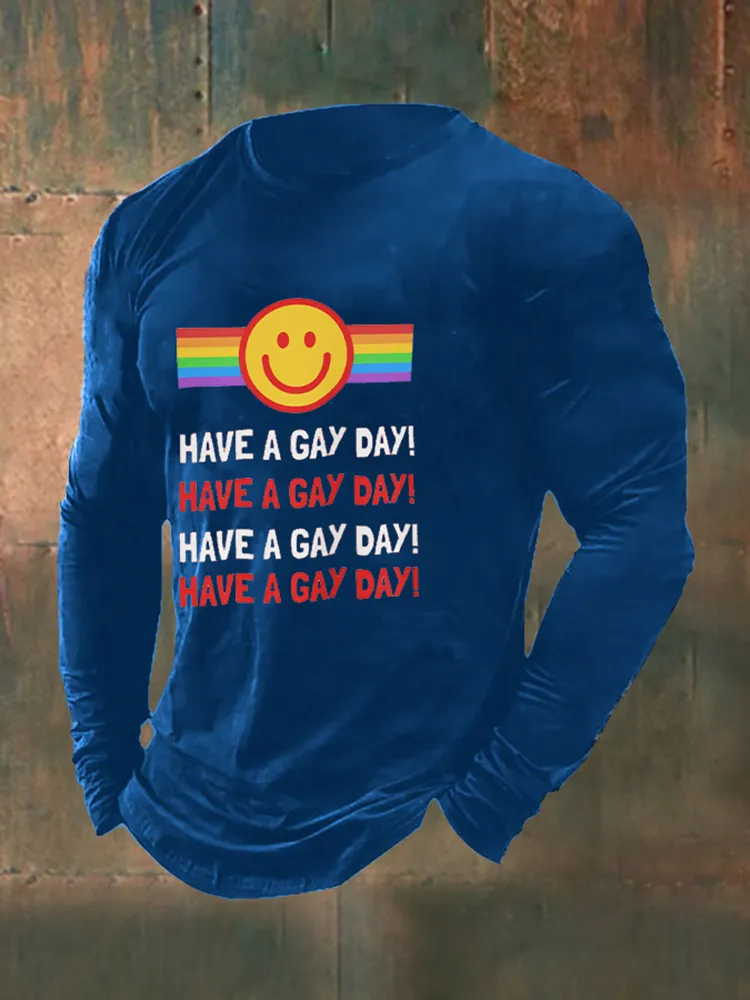 Men'S Have A Gay Day Print T-Shirt