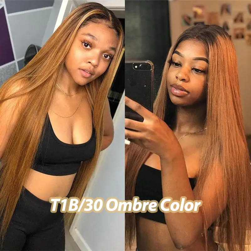 T1B/27 Ombre Transparent Lace Wig 100% Virgin Human Hair