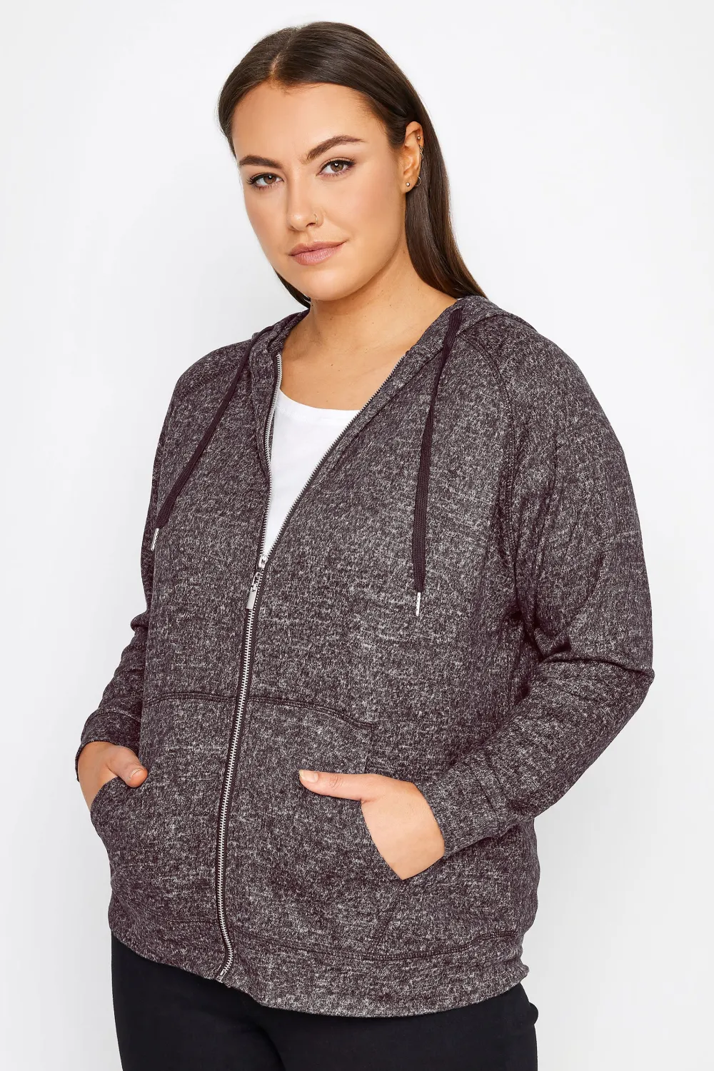 Evans Grey Hacci Plain Jacket
