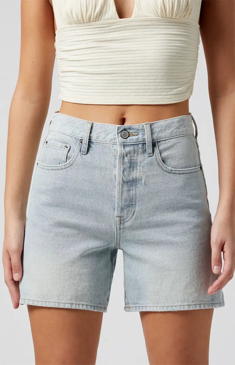 PacSun Light Indigo Denim Dad Shorts