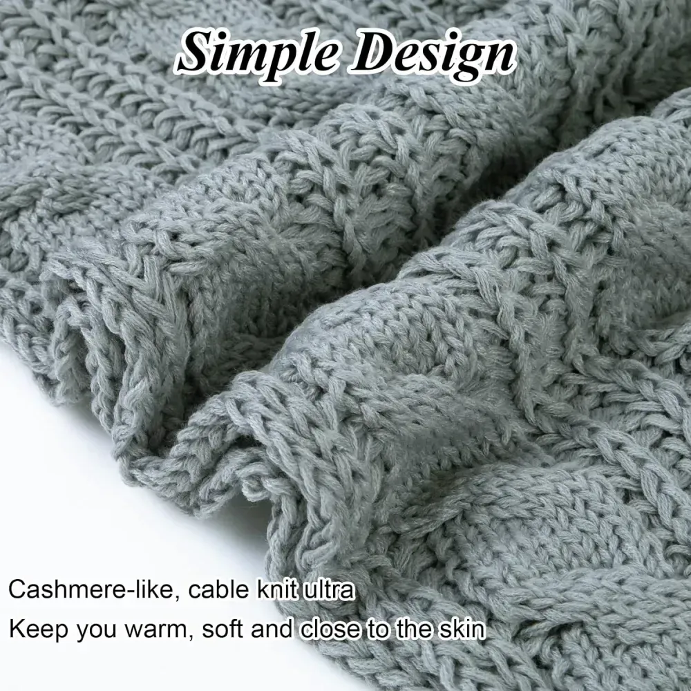 Women And Mens Winter Thick Cable Knit Wrap Chunky Long Warm Scarf
