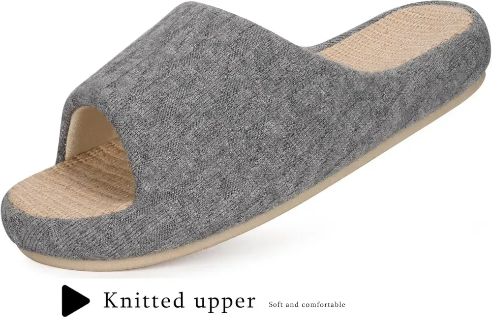 Slippers for Women Memory Foam Open Toe House Slippers Cute Comfy Bedroom Slides Slip on Slippers for Summer Indoor