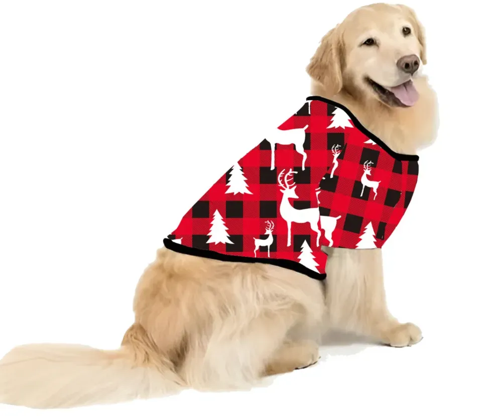 Christmas Tree and Truck Print Family Matching Pajamas Sets (with Pet's dog clothes)