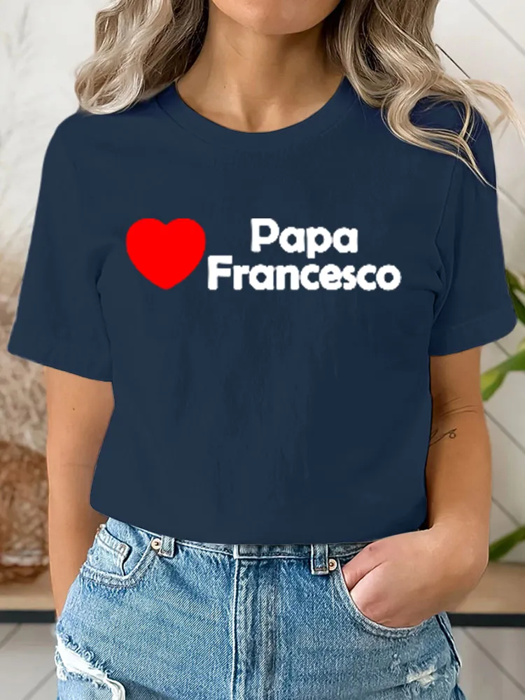 Women's Pope Francis Cotton Casual T-Shirt