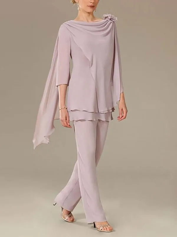 Chiffon floral airy party wedding women's set