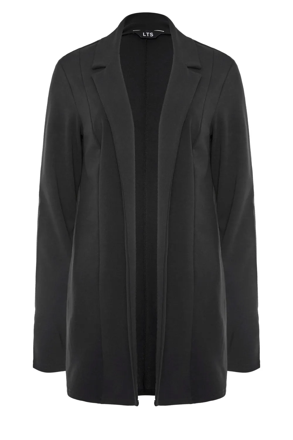 LTS Tall Black Scuba Longline Blazer
