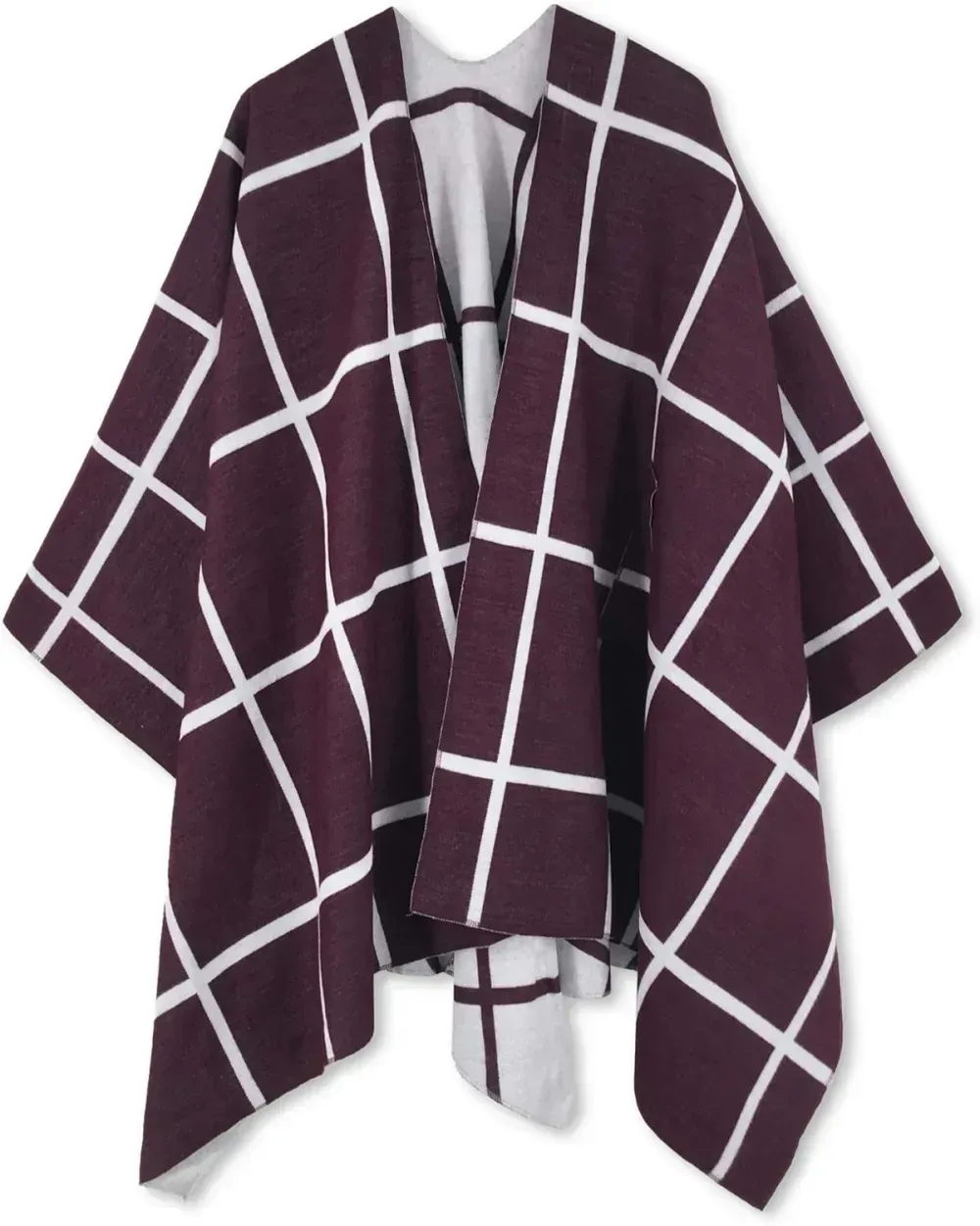 Women's Shawl Wrap Poncho Ruana Cape Open Front Cardigan Shawls for Fall Winter