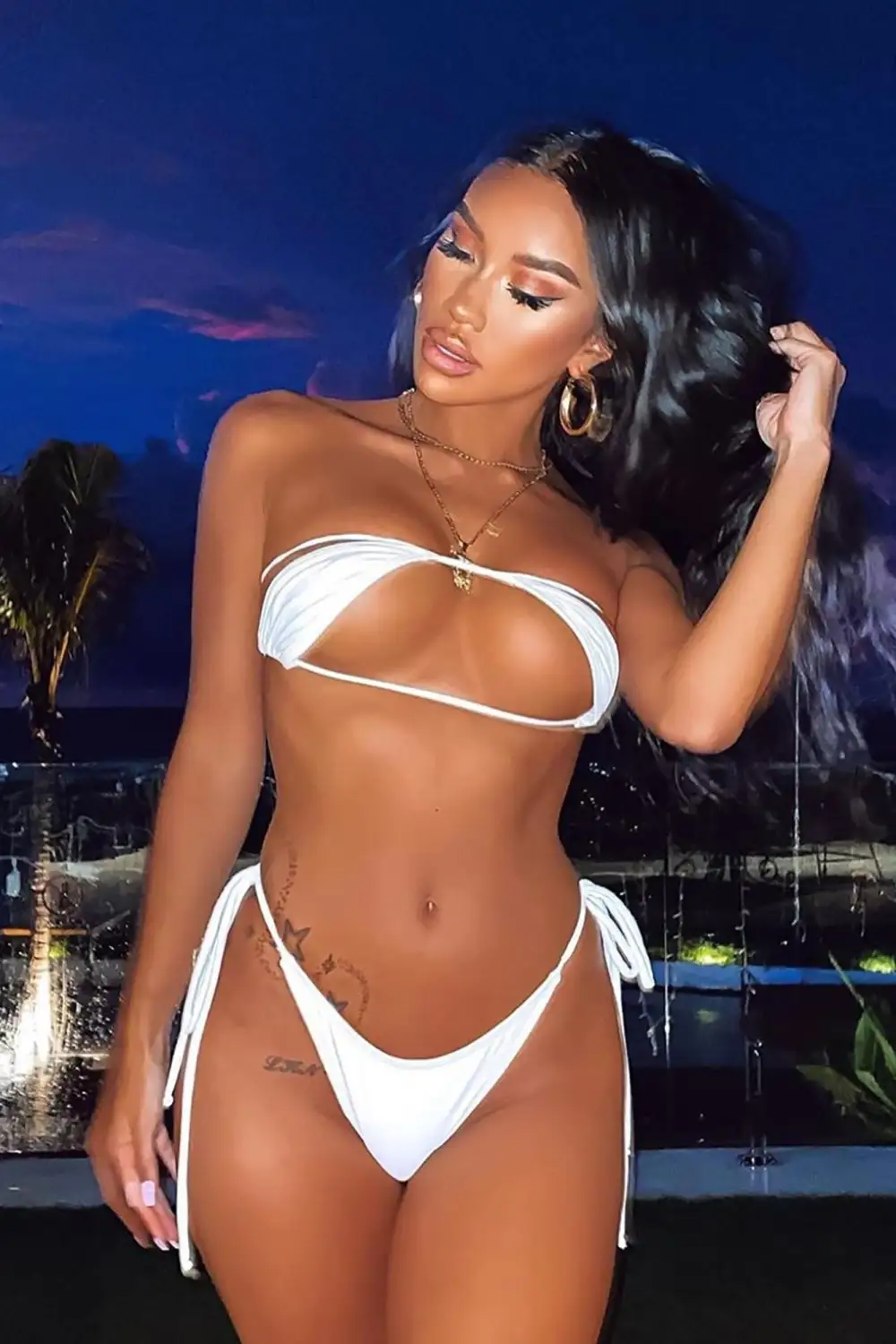 What A Beach Tiny Bikini Set - White