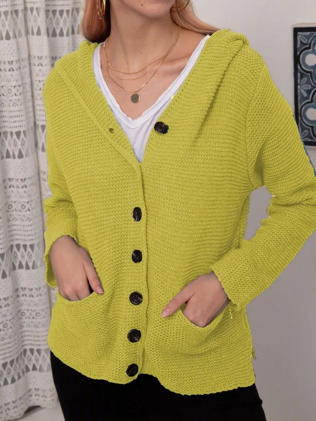 Hooded Knitted Cardigan Sweater Sweater coat for Women
