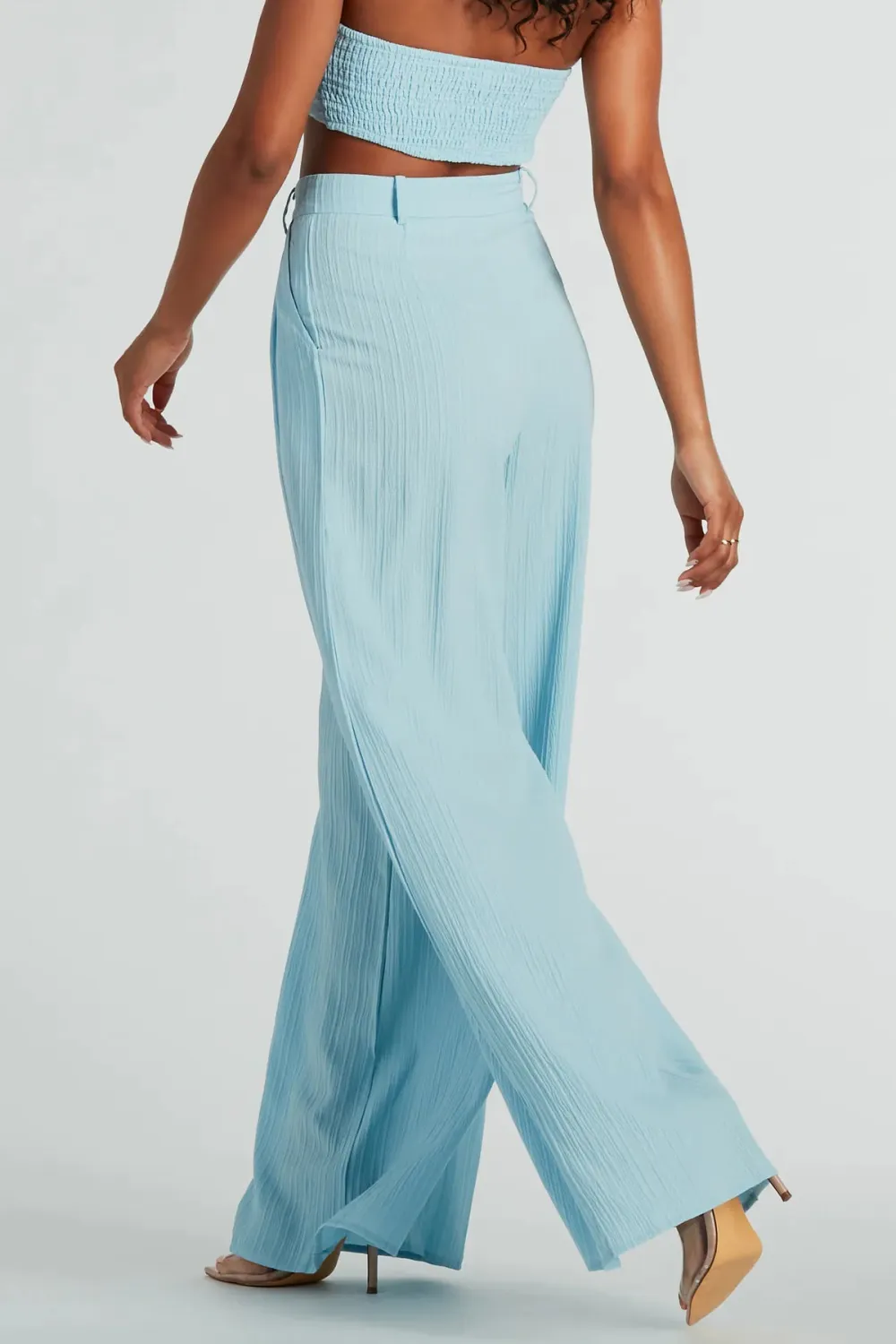 Endless Vacay Strapless Tube Crop Top And Pants Set