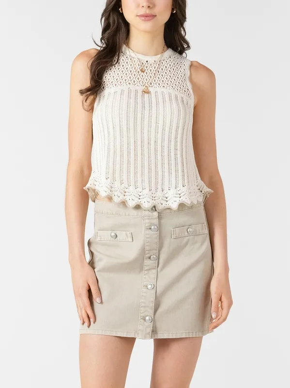 Textured Knit Sleeveless Top